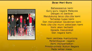 Guru adalah pemberi ilmu, agar jalanmu tak buntu , tulisnya dengan menyertakan tagar #harigurunasional2019. Bacaan Ikrar Hari Guru Youtube