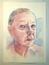 Selfportrait with lemon and pear