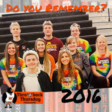 This week's #WinhawkTBT remembers the Winterfest Court in 2016. Row 1: King  Tanner Remlinger, Queen Michaela Beberg. Row 2: Sara Krkljes, Jayne  Emerson, Dicey Spring, Ellie Hemker. Row 3: P.J. Appicelli, Tyler