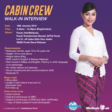 Apply online now via jobstore! Malindo Air Cabin Crew Walk In Interview Ipoh January 2019 Better Aviation