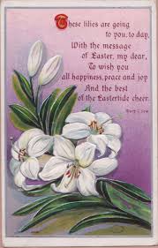 Antique Easter Lily Postcard With Mary C Low Poem Easter Lily Postcard Vintage Cards