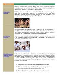 Please check out our other youtube videos for more downloadable m. Information Introduction To World Music Link To Video Example Link