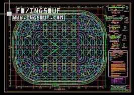 خربشات مهندس مخطط غطاء المدرجات المغلقة هياكل معدنية اوتوكاد Dw City Photo Photo City