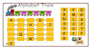 The alphabet worksheets and online activities. Train Alphabet Worksheet