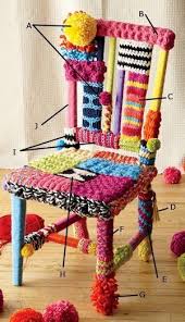 Orgu Ile Sandalye Susleme Yarn Bombing Yun Iplikleri Iplik Elisi