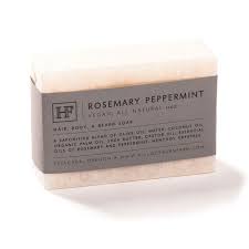 Rosemary Peppermint Soap For Hair Body And Beard Peppermint Soap Menthol Crystals Organic Essential Oils
