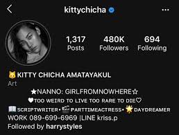(c) instagram #instagram #girlfromnowhere2 #kittychichaamatayakul. Hsd On Twitter Harry Followed Kitty Chicha On Instagram