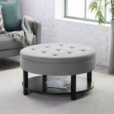 Ottoman Belham Living Dalton Coffee Table Round Tufted Storage Ottoman Wit With Images Storage Ottoman Coffee Table Leather Ottoman Coffee Table Round Ottoman Coffee Table