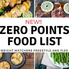 New Weight Watchers Zero Points Food List Freestyle Plan