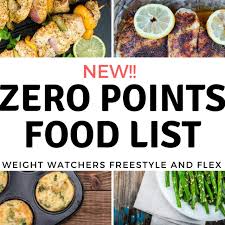 new weight watchers zero points food list freestyle plan