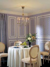 Wood panel wainscoting gives your dining room an elegant mixture of color and wood finish that is both attractive and wonderful. Wall Decor And Elegant Wall Decor Wall Molding Design Luxury Dining Room Molding Design