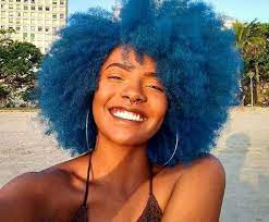 Crespissimo Poderoso Blue Natural Hair Curly Hair Styles Unnatural Hair Color