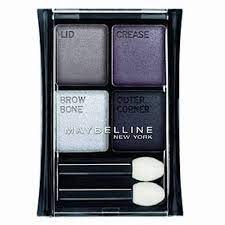 Sweep medium shade on the lid. Maybelline Expert Wear Eyeshadow Quad Charcoal Smokes Image Beauty