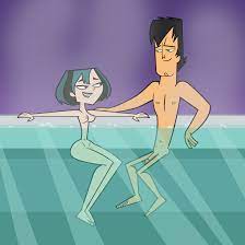 accurate art style barefoot breasts codl (artist) commission gwen  (tdi) hot tub navel nipples nude partially submerged penis total drama  island trent (tdi) underwater water 