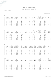 Download bella's lullaby piano sheet music in. Bella S Lullaby Twilight Ost Numbered Musical Notation Preview