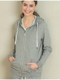 Confortable, il donne un look casual et s'associe à un jean pour un style vintage. Veste Sweat Capuche Coton Bio Femme Gris Chine Comptoir Biosud