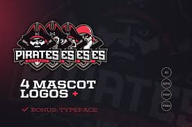 36 cool sports fonts that are an instant win. 4 Logos With Pirates Typeface In Illustrations On Yellow Images Creative Store