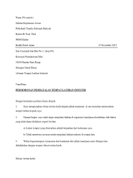 Surat yang resmi biasanya ditujukan kepada suatu instansi. Surat Pembatalan Li Edit