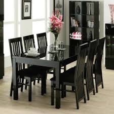 Zone Dazzle High Gloss Black Rectangular 4 Seater Dining Set With Slat Back Cha Dining Table Black Dining Room Table Centerpieces Contemporary Dining Room Sets