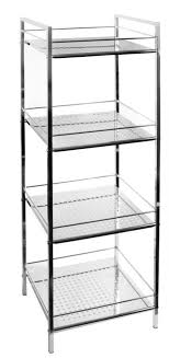 This beautiful shelf instantly provides extra storage and style anywhere in your home. Bathroom Chrome 4 Tier Shelf Unit