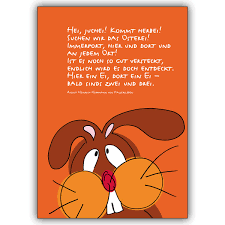 Geburtstagssprüche besonders passend für christlich / religiös, 90. Frohliche Osterkarte Mit Comic Osterhasen Und Nettem Spruch Kartenkaufrausch De
