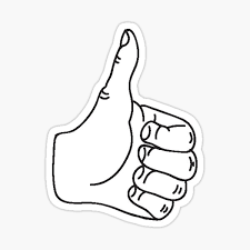 thumb sticker" Sticker for Sale by lynseystrese | Redbubble