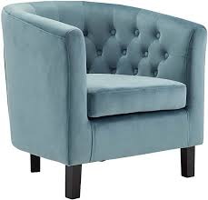 Amazon Com Light Blue Accent Chair Velvet Armchair Armchair Upholstered Arm Chair