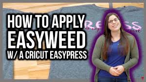 how to apply easyweed using the cricut easypress