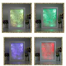 Ewlan Papercut Light Box 3d Shadow Paper Silhouette Night Light Led Night Lamp Creative Frame Light Painting Hallow Led Night Lamp Led Night Light Frame Light
