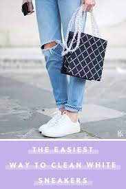 The Easiest Way To Clean White Sneakers Using Things Under Your Kitchen Sink Cleaning Hacks White Sneakers Clean Dishwasher