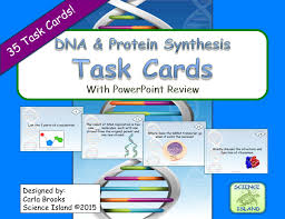 Dna And Protein Synthesis Task Cards With Powerpoint Review Task Cards Biology Resources High School Science Teacher