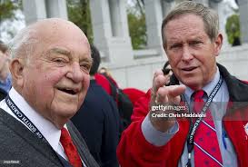 WWII veteran and former Rep. Edward Lunn Young speaks with Rep. Joe... News  Photo