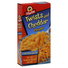 A soft flour tortilla filled with lightly battered alaskan cod fillets, tangy white sauce, an assortment of diced vegetables and mild salsa. Shoprite Twists And Cheddar Dinner 177g