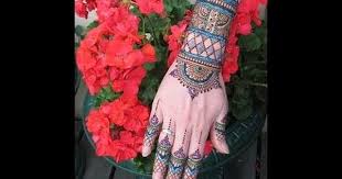 نقش حناء هندي أجمل نقشات الحناء الهندي 41 صورة Henna Tattoo Arm Warmers Henna