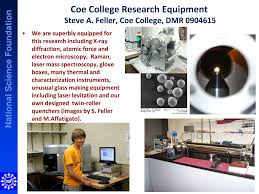 Coe college's ranking in the 2021 edition of best colleges is national liberal arts colleges, #130. Ppt Publishable Glass Research With Undergraduates Steve A Feller Coe College Dmr 0904615 Powerpoint Presentation Id 2508995