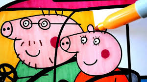 Daddy pig and peppa from the series, peppa pig, are watching tv on the sofa. Peppa Pig Coloring Book Peppa Pig Coloring Pages Fun Art Activities For Kids Toys Video Dailymotion