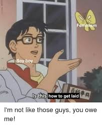 Getting laid is a less crass version of getting fucked. Feminism Soy Boy S This How To Get Laid Feminism Meme On Me Me
