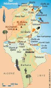 Tunisie (6 langues vivantes) : Cartograf Fr La Tunisie