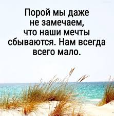 Порой мы даже не замечаем, что наши мечты сбываются. Нам всегда всего мало.  #мечты #психология #море #природа #счастлива… | Цитаты, Случайные цитаты,  Мудрые цитаты