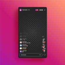 Live Stream Instagram Interface Instagram Stories Social Media Instagram Template Overlays Instagram