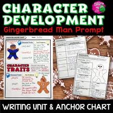 character development gingerbread man narrative writing unit anchor chart