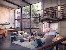 Industrial Style Soggiorno Di Lusso Disegno Loft Camere Soppalco
