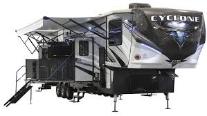 5th wheel camper with side patio. Rv Close Up Heartland Cyclone 4270 Family Rving Magazine