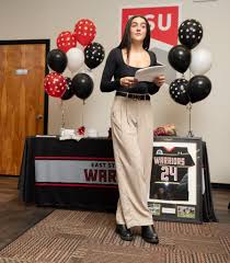 It was a day of celebration and appreciation recently as ESU's Women's  Lacrosse team received its 2024 NCAA Division II Atlantic Region  Championship rings — the team's third Atlantic Region title in