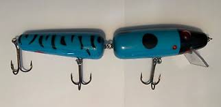 Handcrafted Musky Muskie Lure Ken Schmitz Fishing Monster Muskieburger Blue 