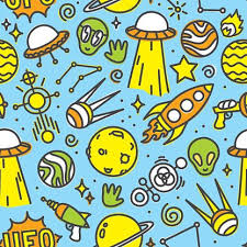 Unidentified flying object flying saucer cartoon, purple cartoon ufo, cartoon character, cartoons png. Cartoon Space Ufo Aliens Seamless Vector Pattern Blue Stock Vectors And Illustrations