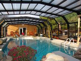 Trackless Retractable Enclosures Roll A Cover Sunrooms Pool Enclosures Restaurant Enclosures Residential Pool Indoor Outdoor Pool Backyard Pool Designs