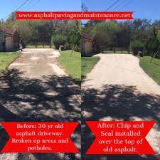 This Customer Wanted To Fix Their Old Asphalt Driveway But Wanted A Less Expensive Solution We Filled In The Low Line Areas Asphalt Driveway Asphalt Leander