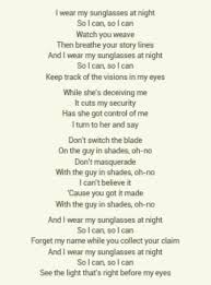 Sunglasses At Night Lennon Maisy Cover X Nights Lyrics Lyrics Music Book