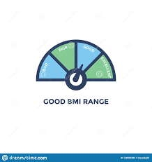 Bmi Body Mass Index Icon With With Bmi Range Chart Green